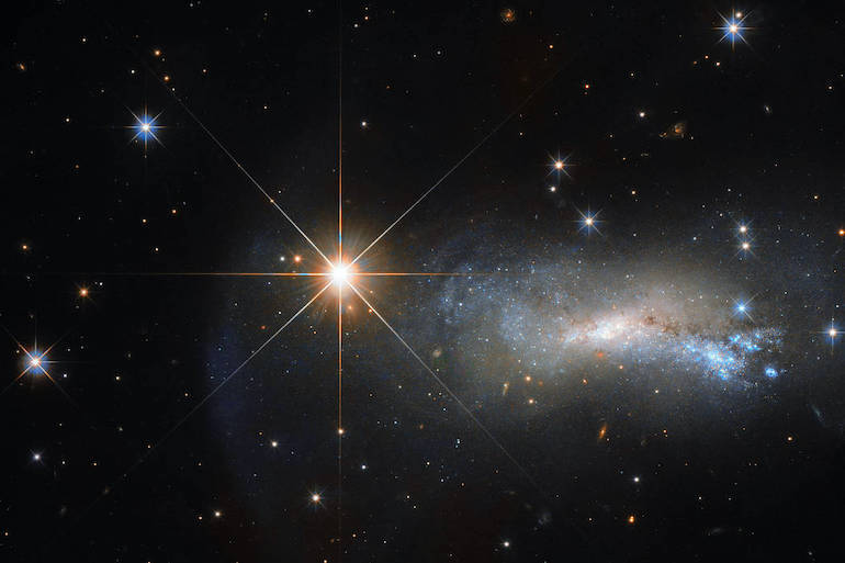 Hubble's Bright Shining Lizard Star. Image credit: ESA/Hubble & NASA