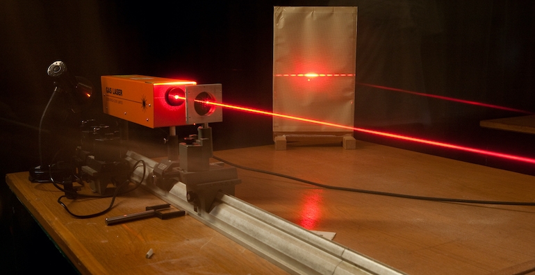 An image of a laser beam