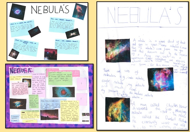 An image of the student work on nebula