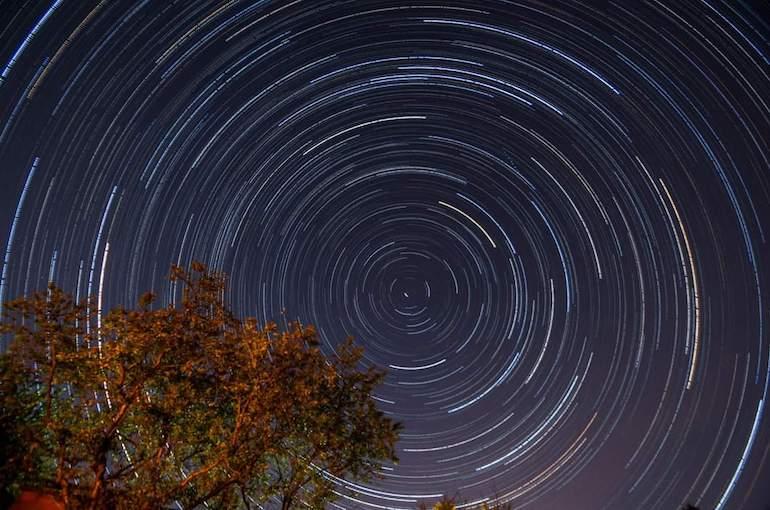 Star trail image taken by Dr Steve Essex