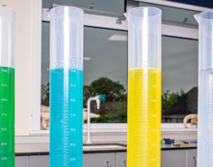 tubes of coloured liquid